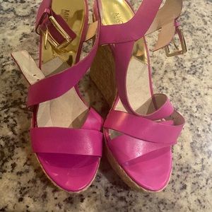 MICHAEL Michael Kors pink gold hardware size 11 wedges
